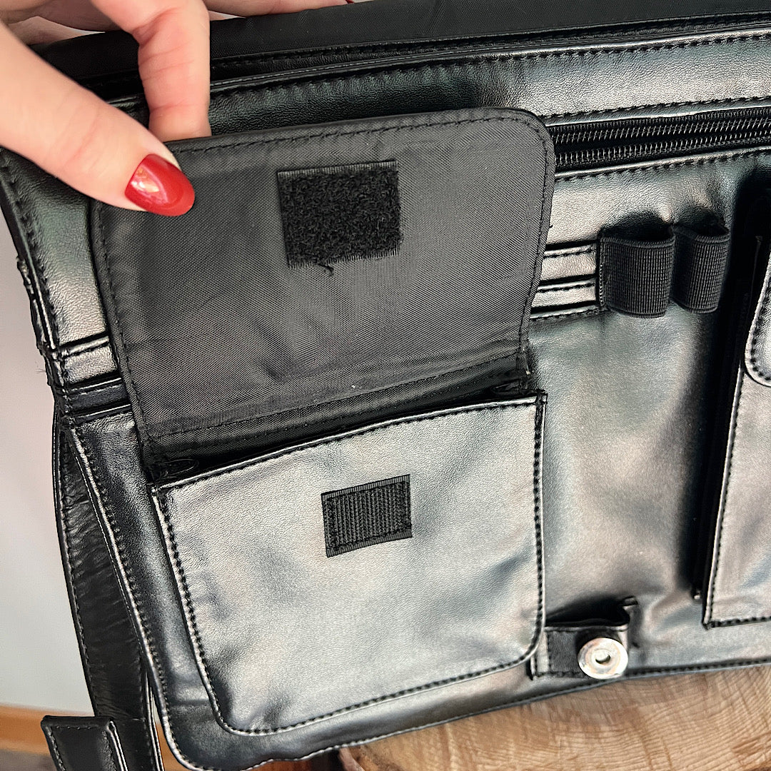 Black Leather Laptop/Work Bag Pelle Studio