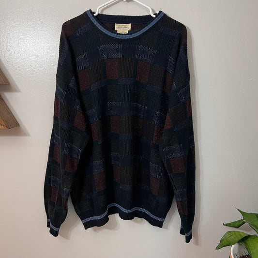 Vintage St. John's Bay Plaid Sweater