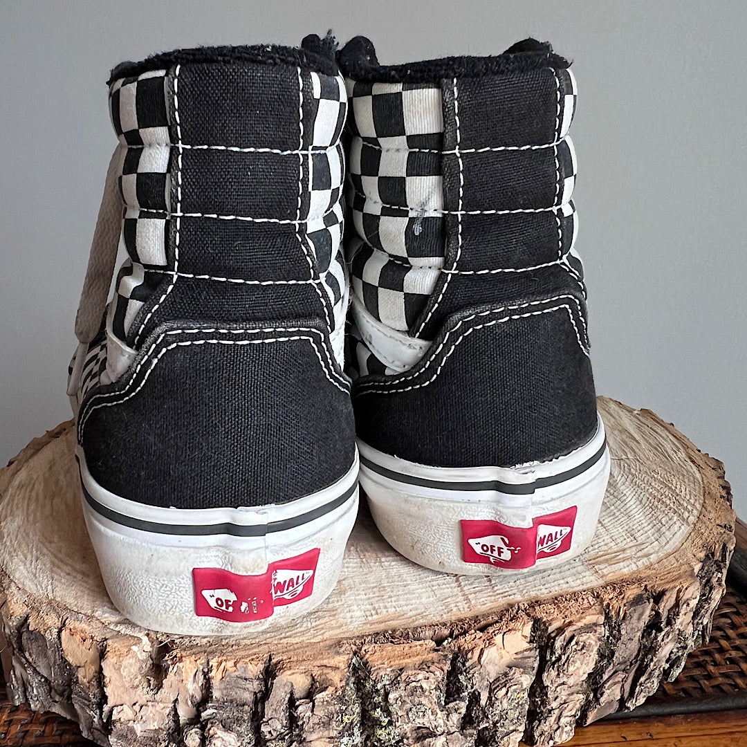 Vans Sk8-Hi Platform Checkerboard Shoes (missy 4)