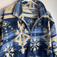 Vintage Print Fleece Zip Up Sweatshirt Jacket