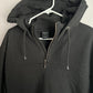 Black Heavy 1/4 Zip Hooded Sweatshirt