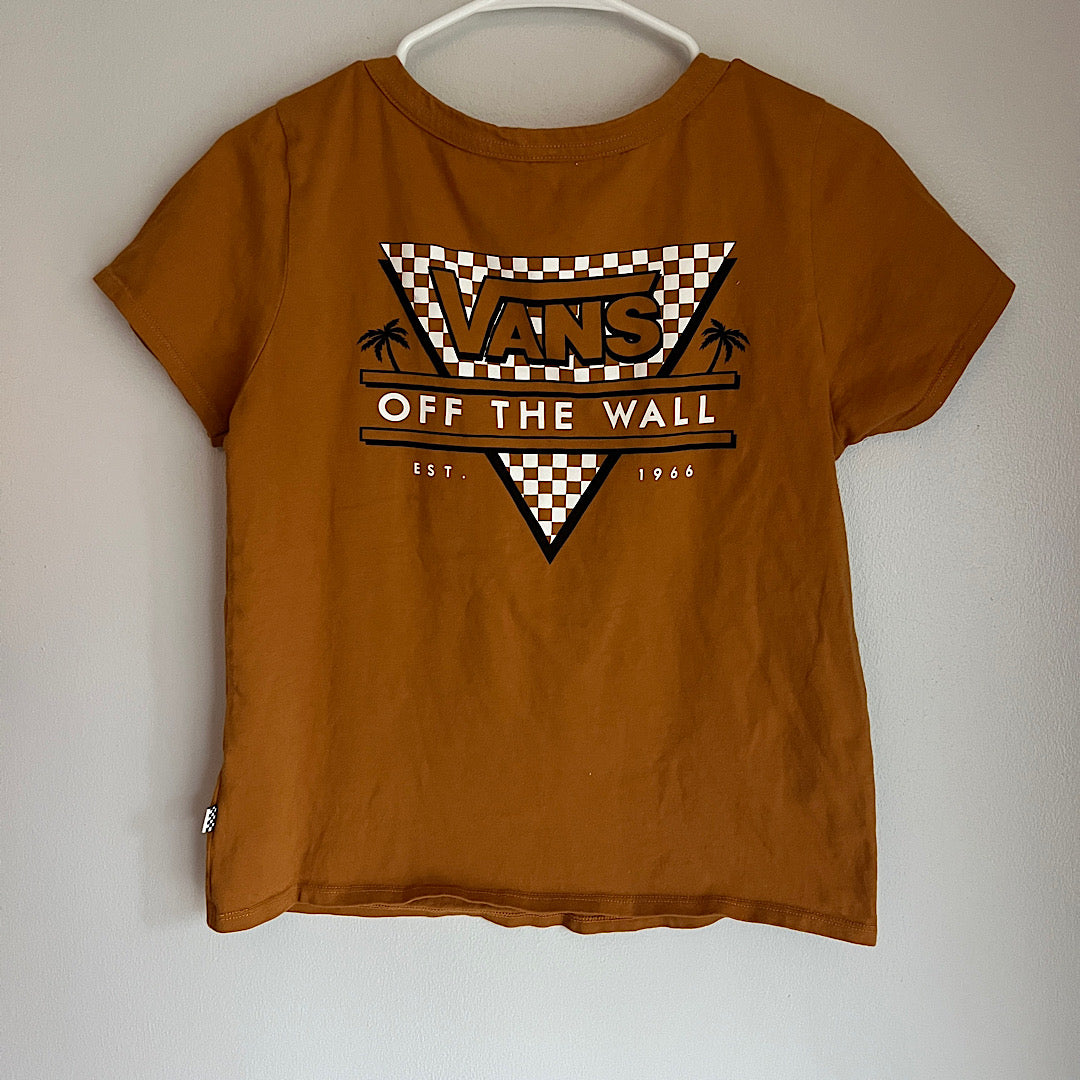 Vans Burnt Orange Checkerboard Logo Graphic Tee