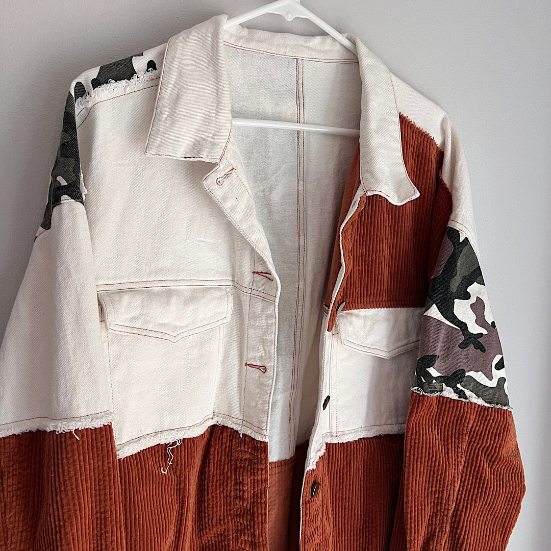 Denim & Corduroy Patchwork Jacket