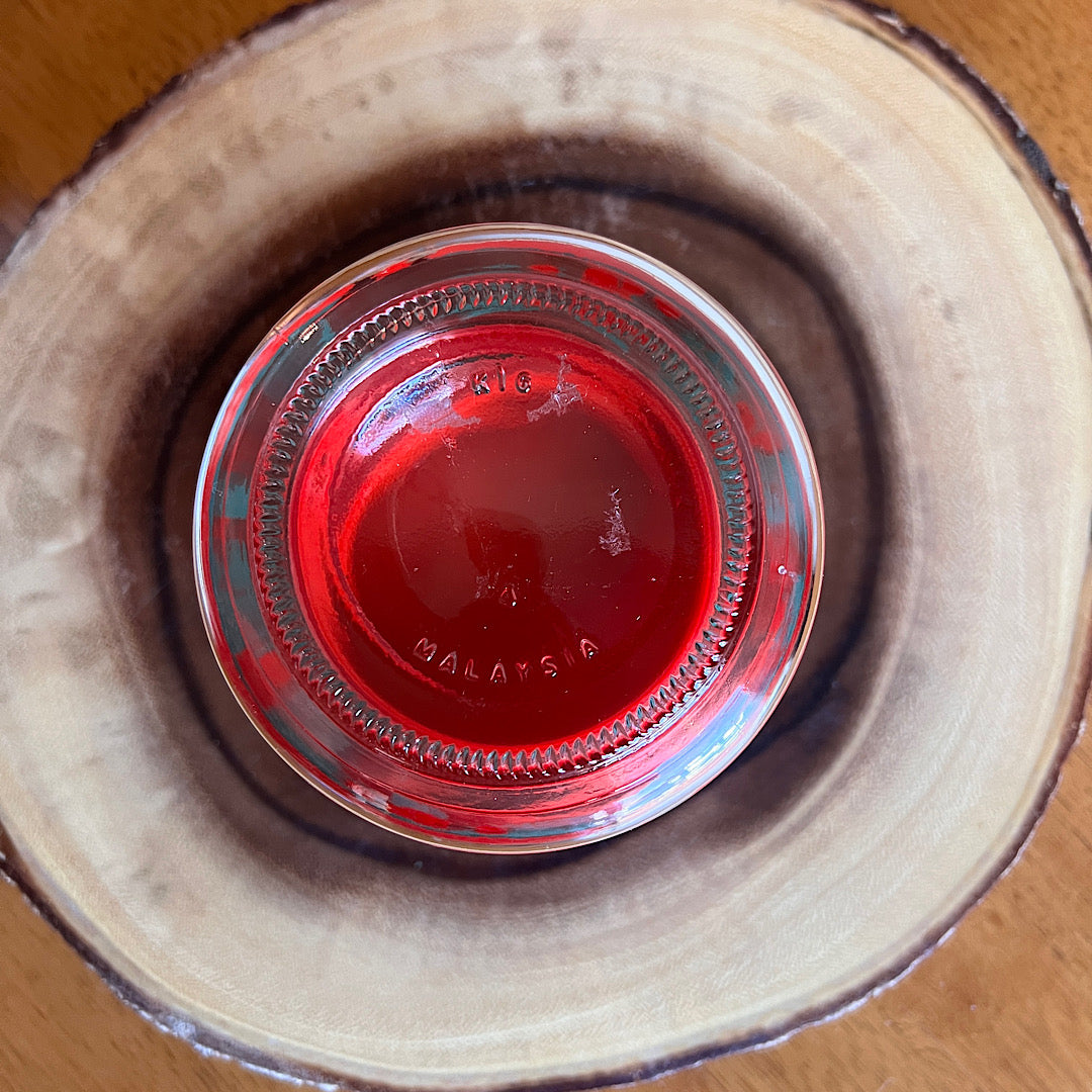 Vintage Christmas Glass Jar/Canister