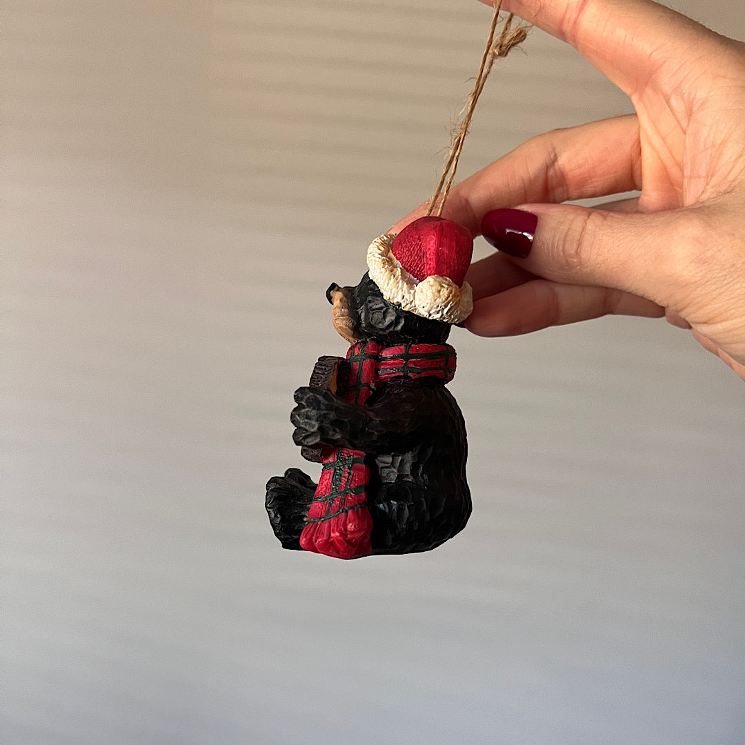 Vintage Black Bear 'Welcome' Cabin Ornament