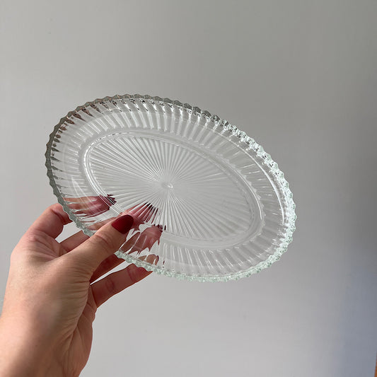 Vintage Oval Indiana Glass Trinket Tray