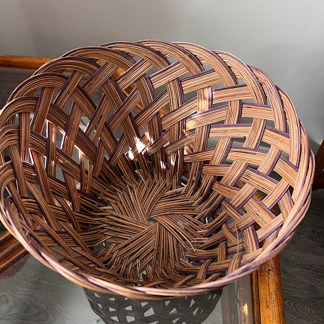 Vintage Wicker Woven  Plant Basket - Large