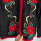 Vintage Tiara International Beaded Embroidered Christmas Zip Up Sweater