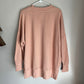 Aerie Oversized Blush Waffle Knit Crewneck Pullover Sweatshirt