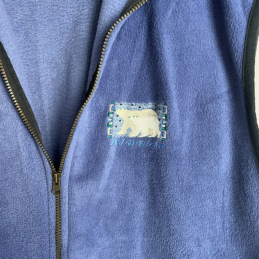 Vintage Alaska Embroidered Fleece Vest