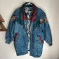 Vintage '80s Current Seen Denim Flannel Lined Jacket