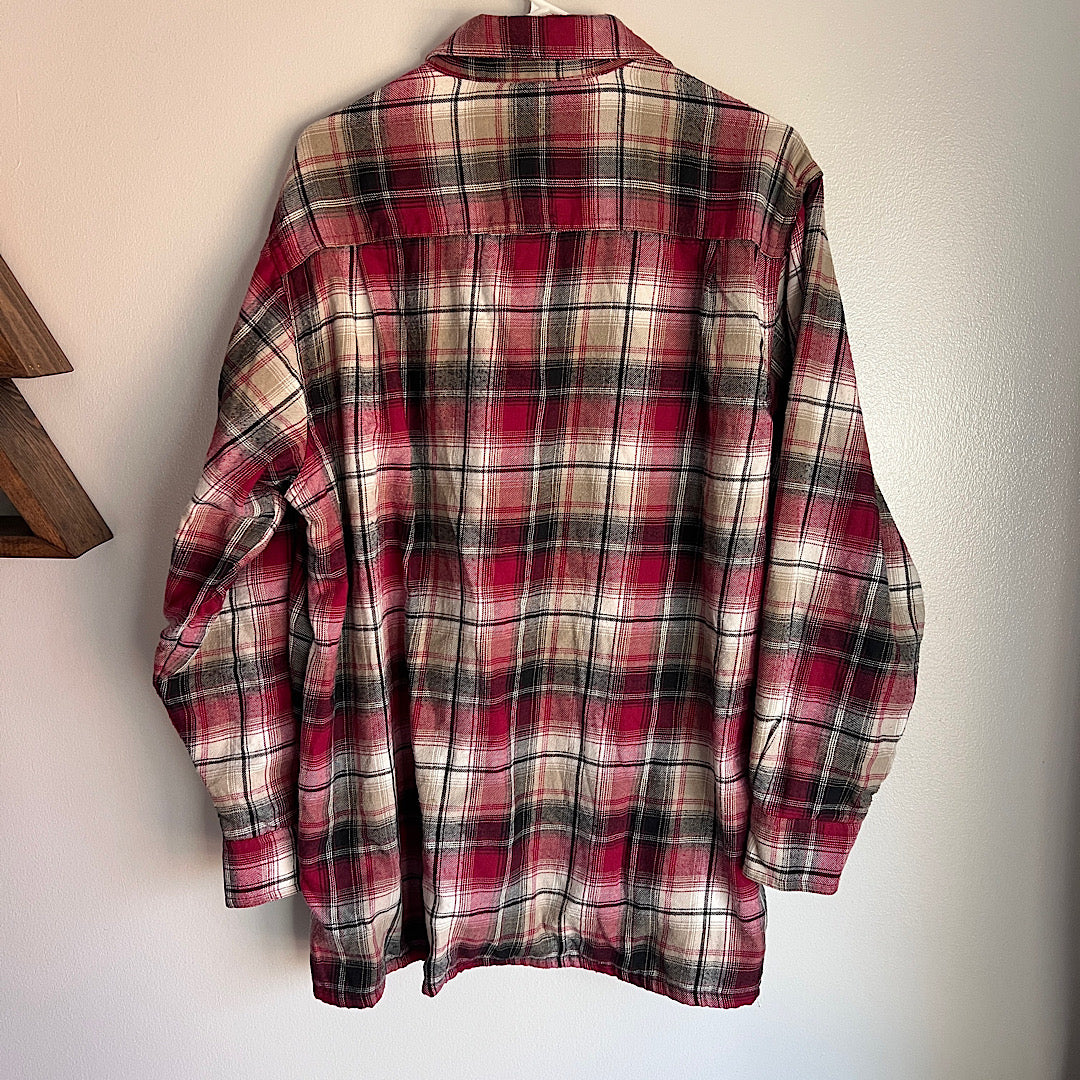 Vintage David Taylor Plaid Flannel Thermal Lined Button Up