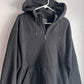 Black Heavy 1/4 Zip Hooded Sweatshirt