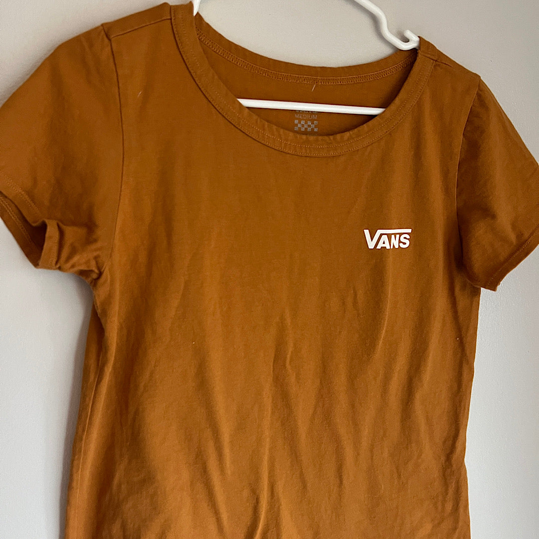 Vans Burnt Orange Checkerboard Logo Graphic Tee