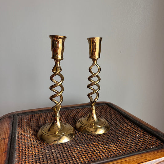 Vintage Brass Candle Stick Holders