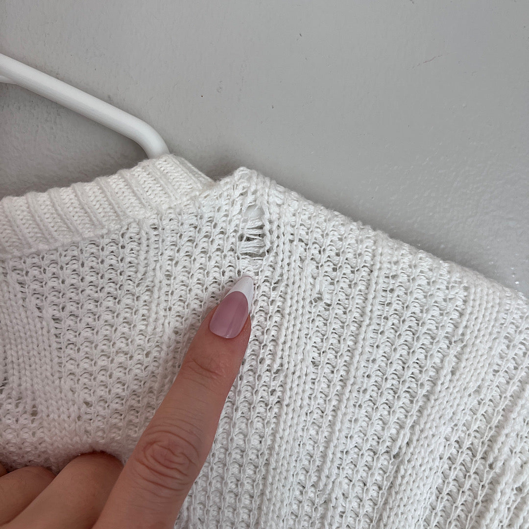 Vintage Jantzen White Textured Knit Sweater