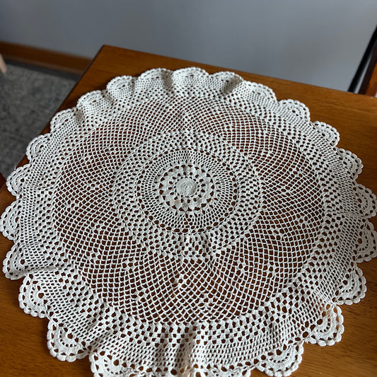 Vintage Handmade Lace Doily Table Decor