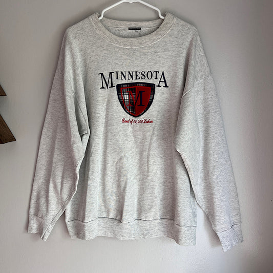 Vintage Minnesota Embroidered Crewneck Sweatshirt