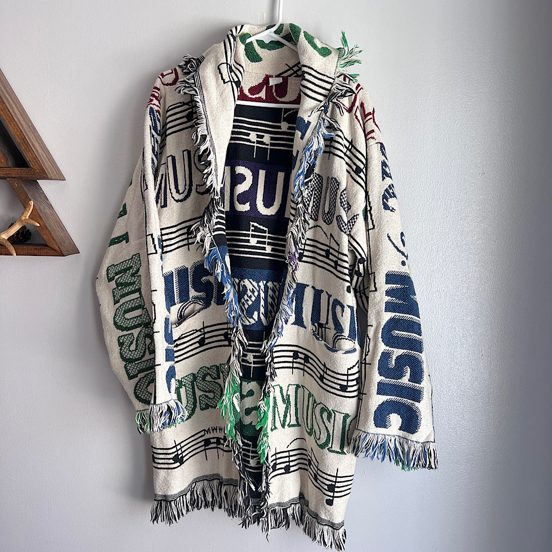 Vintage Music Blanket Jacket