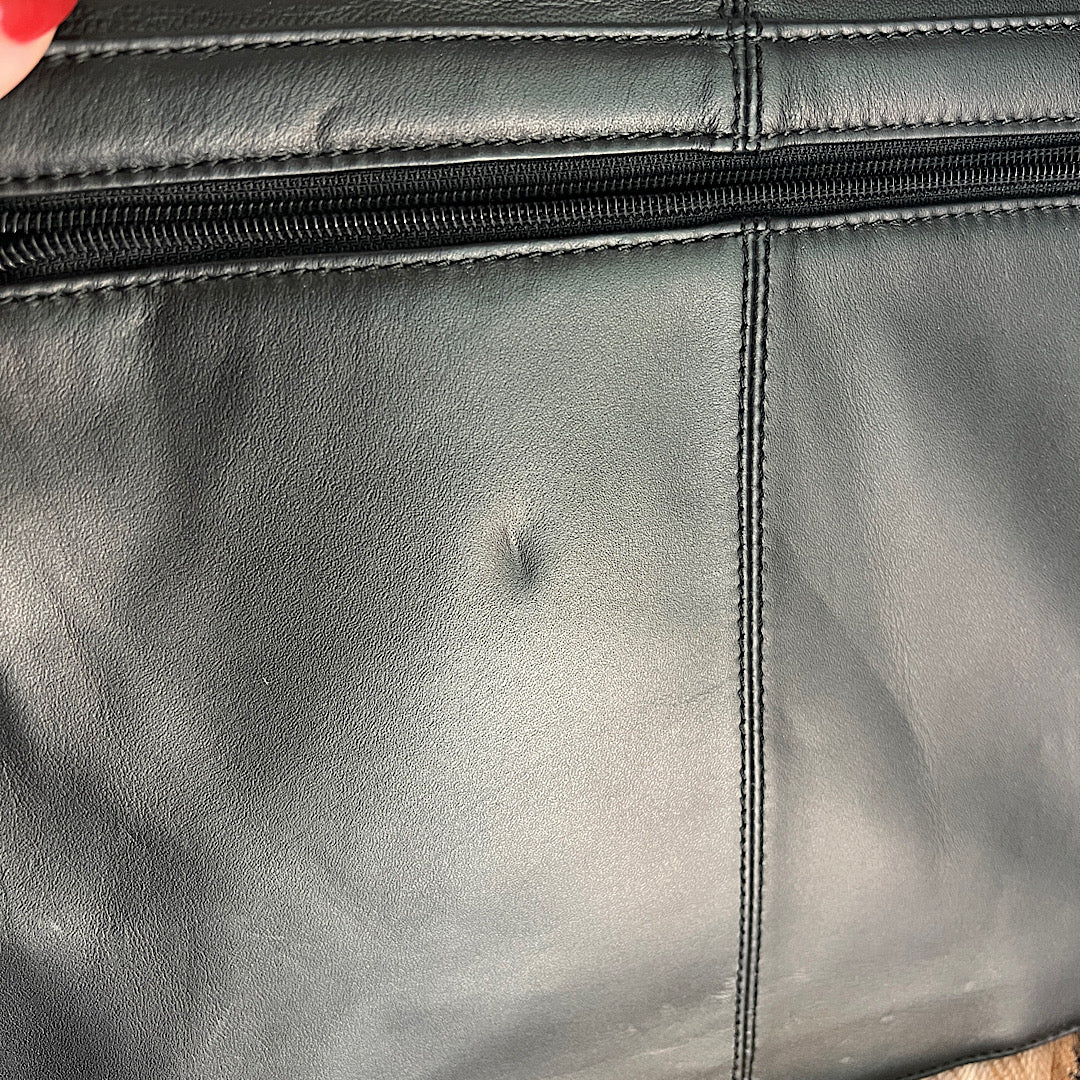 Black Leather Laptop/Work Bag Pelle Studio