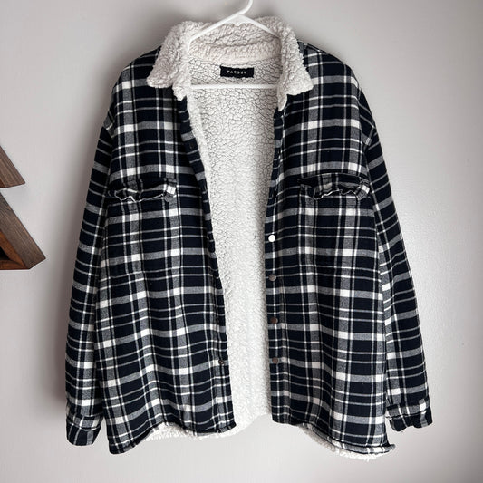 Pacsun Sherpa Lined Flannel Shacket