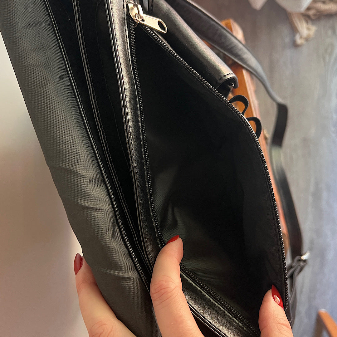 Black Leather Laptop/Work Bag Pelle Studio
