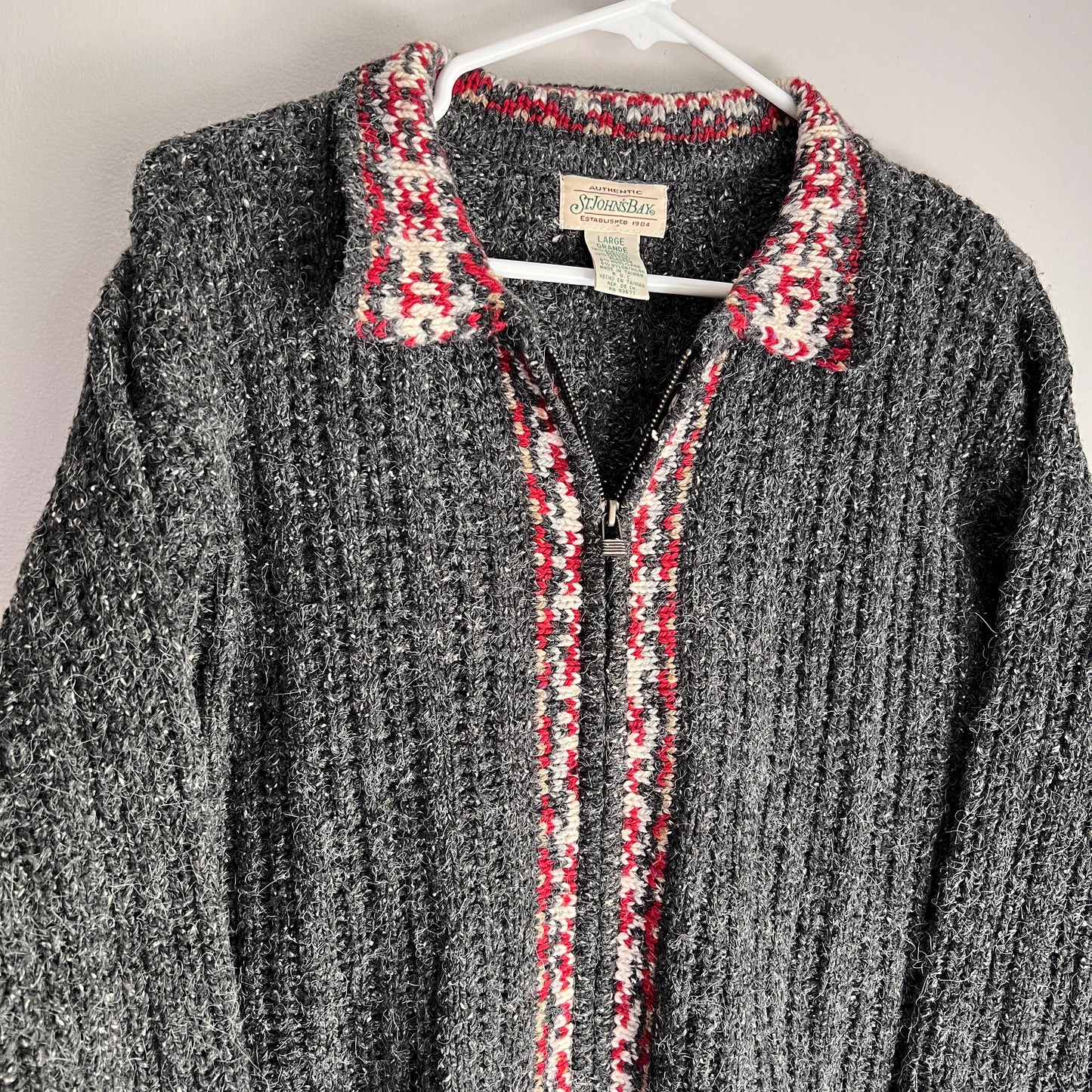 Vintage St. John's Bay Zip Up Sweater