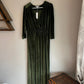 Baltic Born Sofia Velvet Maxi Dress Olive - NWT