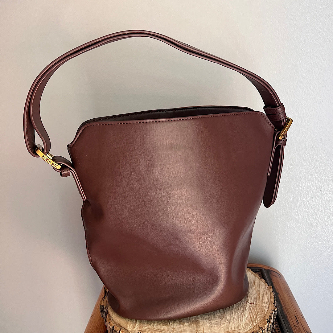Steve Madden Tan Brown Suede Patchwork Bag Purse