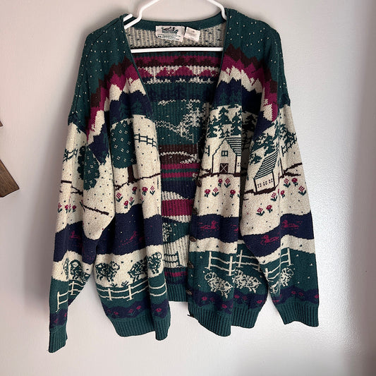 Vintage Northern Reflections Country Cardigan Sweater