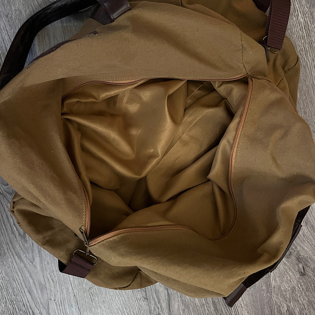 Fish Canvas Duffel Weekender Bag