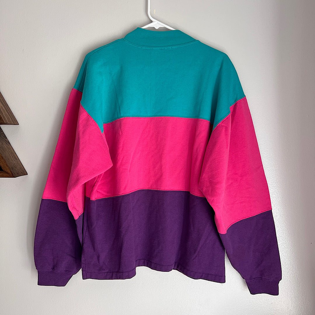 Vintage 90s Nisswa Tri-Color Sweatshirt