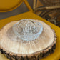 Vintage Crystal Ornate Glass Trinket Bowl - Small