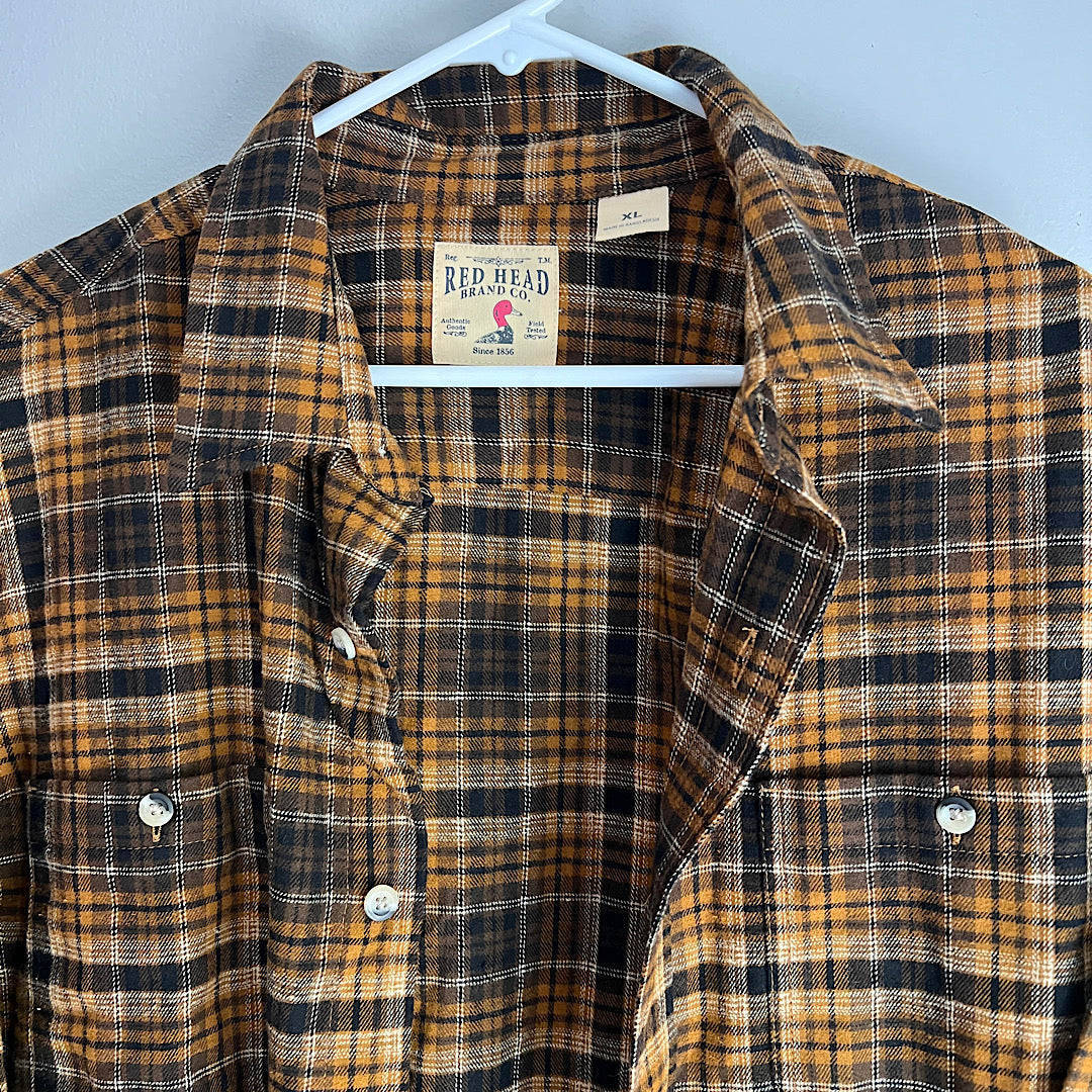 Red good Head Clothing Co Button Down Flannel Shirt