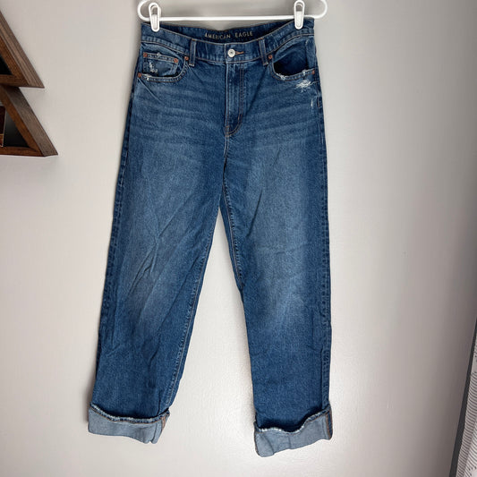 American Eagle 8R cuffed jeans