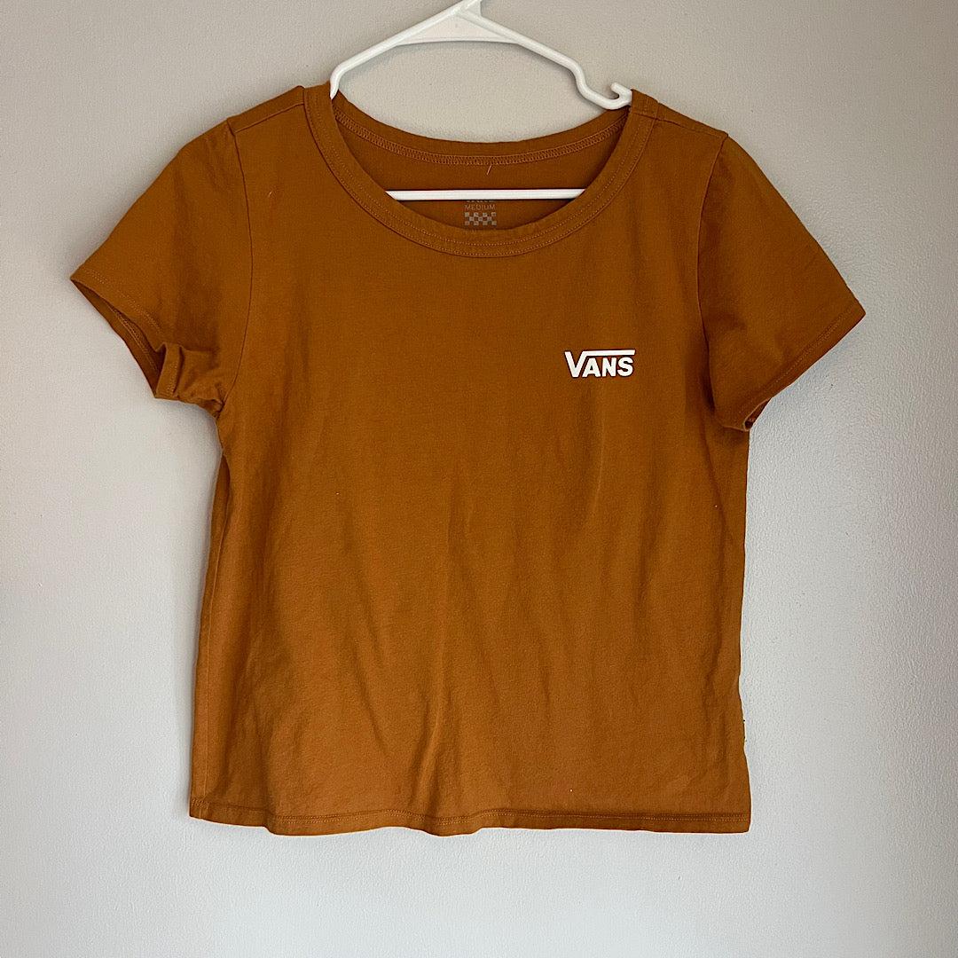 Vans Burnt Orange Checkerboard Logo Graphic Tee