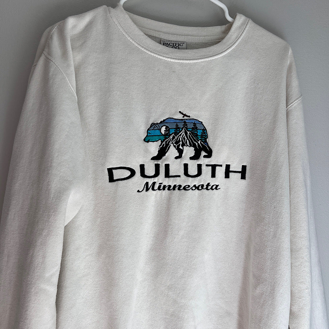 Minnesota Duluth Bear Embroidered Crewneck