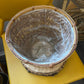 Vintage Wicker Plastic Lined Plant Basket