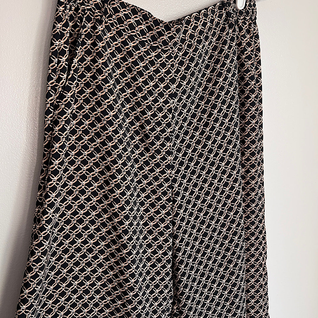 H&M Patterned Wide Leg Trouser Pant