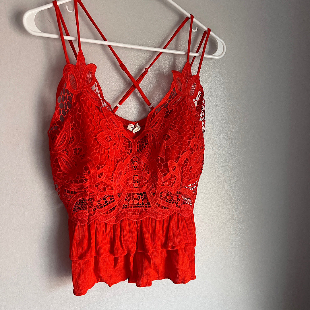 Moa Moa Lace Floral Tank