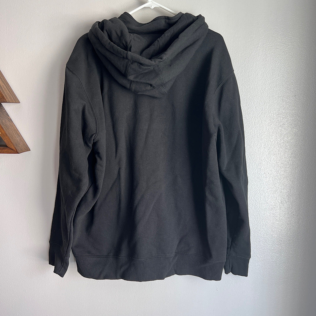 Black Heavy 1/4 Zip Hooded Sweatshirt