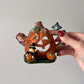 Vintage Halloween Ceramic Tea Pot Candle Holder
