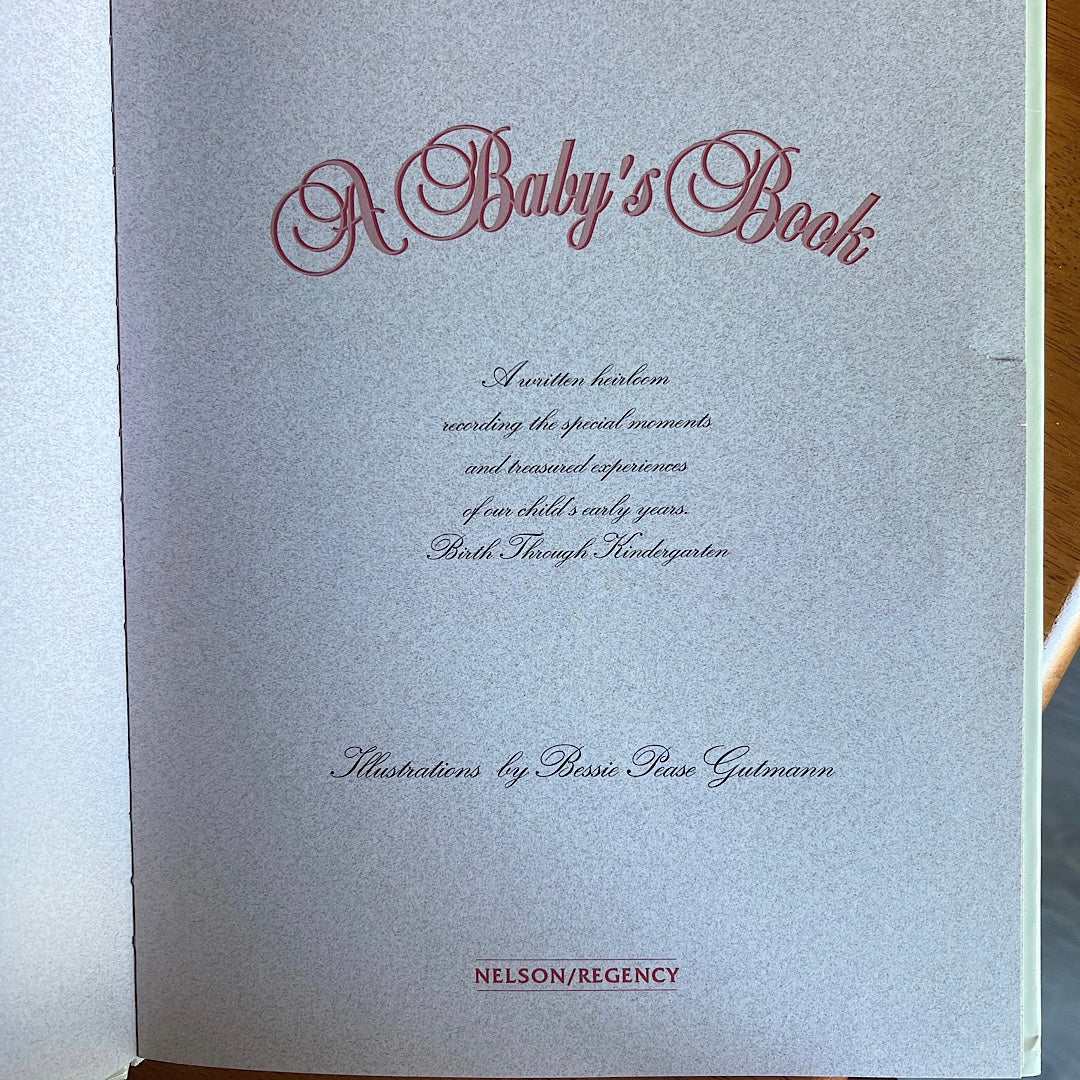 Vintage 1990 Baby Book