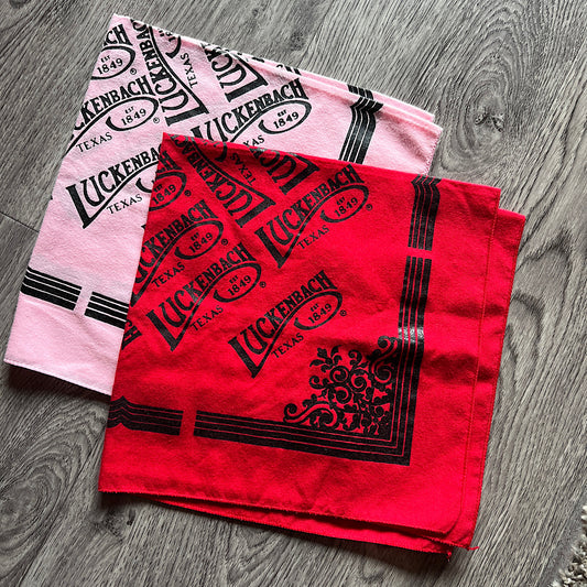 Vintage Luckenbach Texas Bandanas (set of 2)