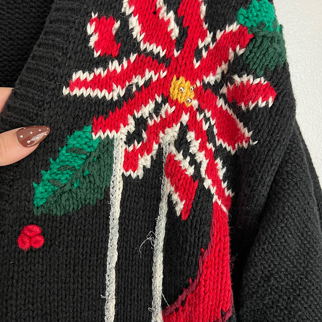 Vintage Jennifer Moore Jingle Bell Christmas Cardigan Sweater