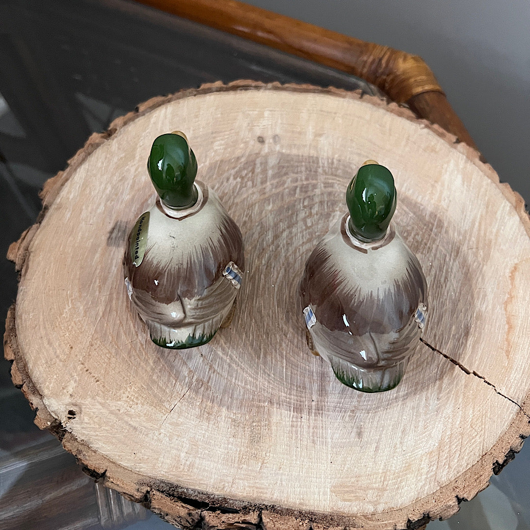 Vintage Mallard Ducks Handpainted Salt & Pepper Shakers