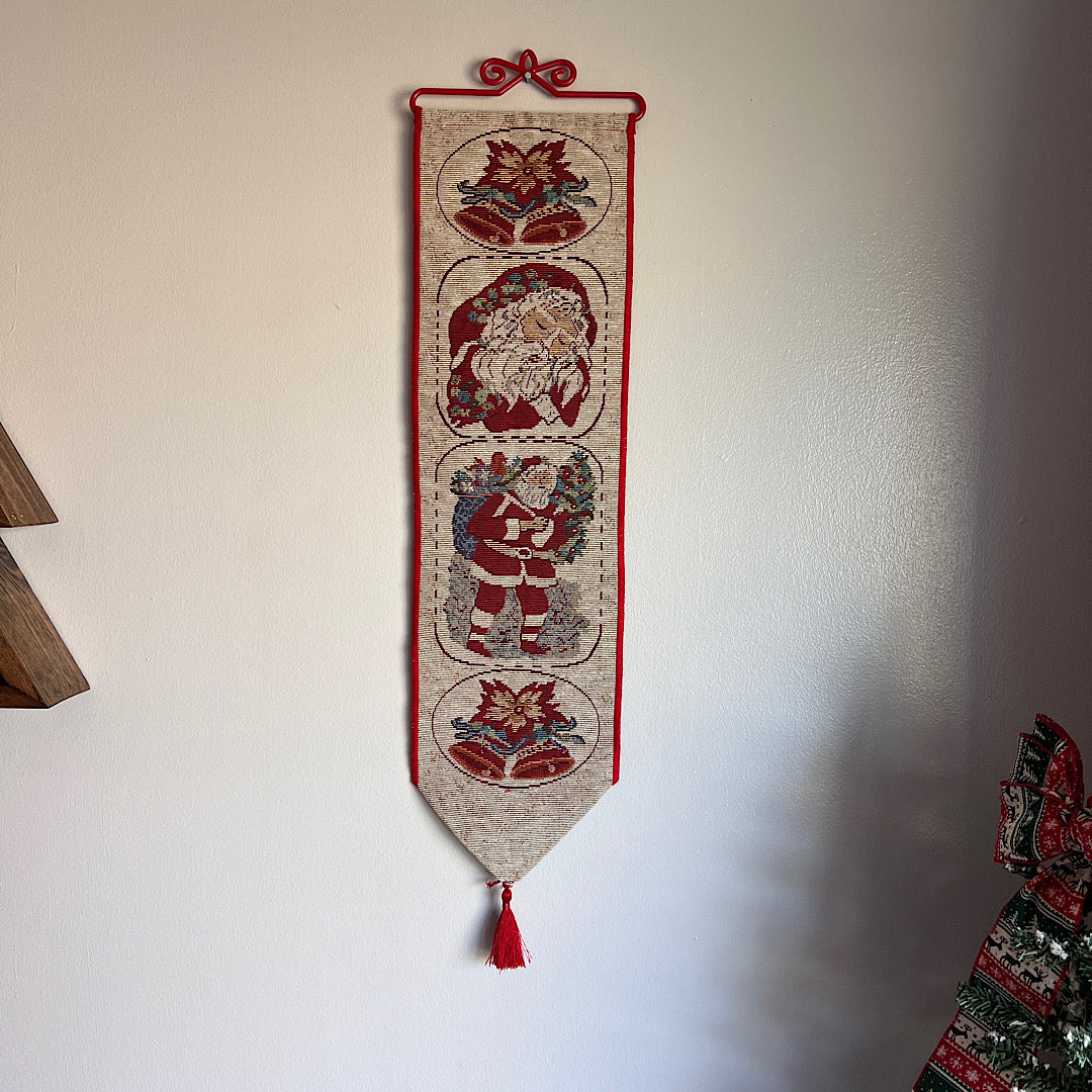 Vintage Christmas Santa Wall Hanging