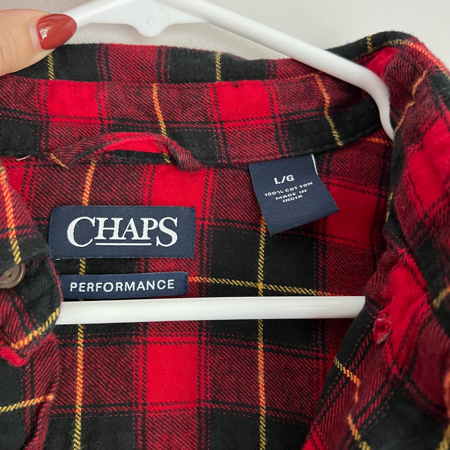 Chaps Red, Black & Yellow Flannel