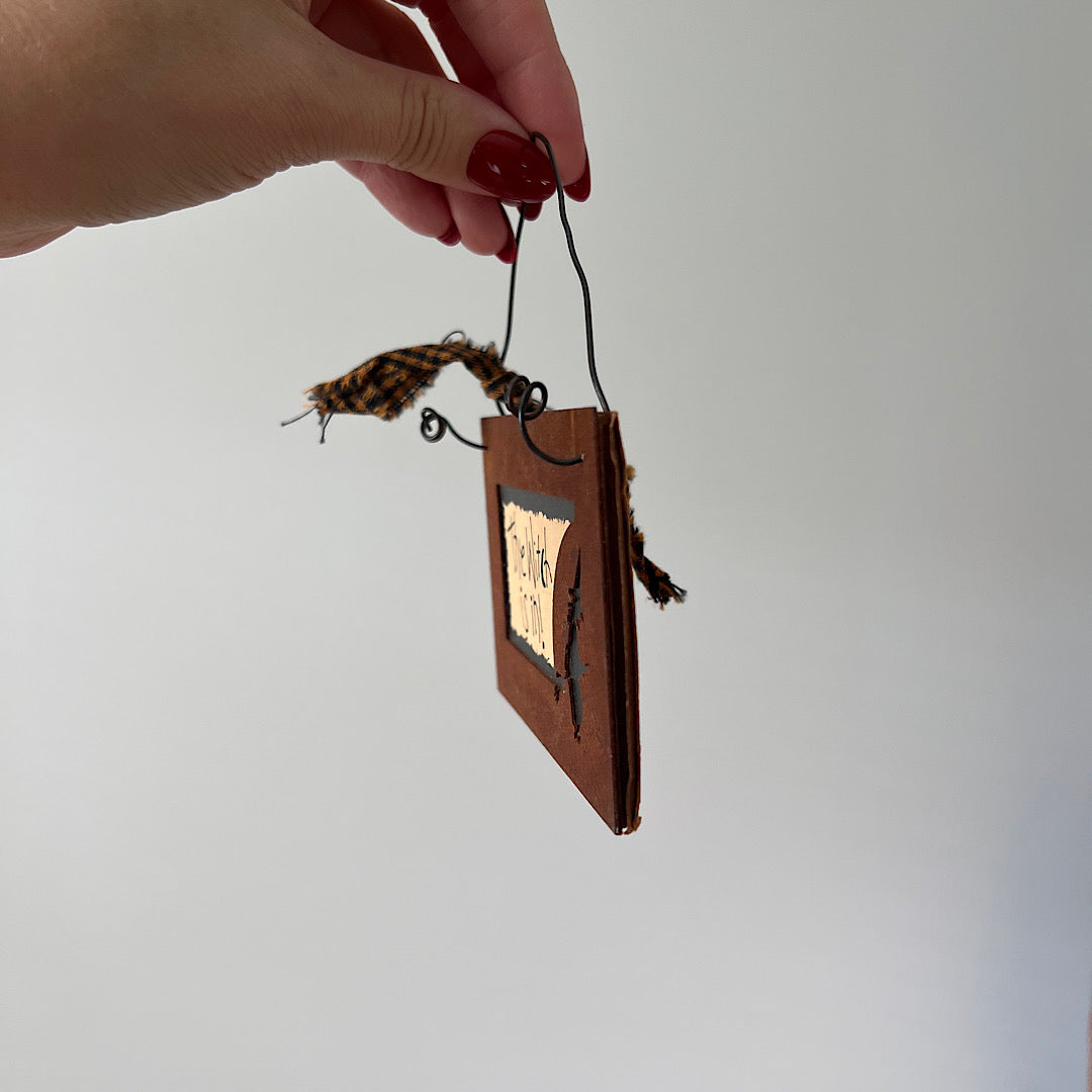 Vintage Witch Mini Metal Sign