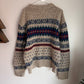 Vintage Fair Isle Wool Knit Sweater